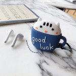 Wholesale Cute Design Cartoon Silicone Cover Skin for Airpod (1 / 2) Charging Case (Good Luck Cat)